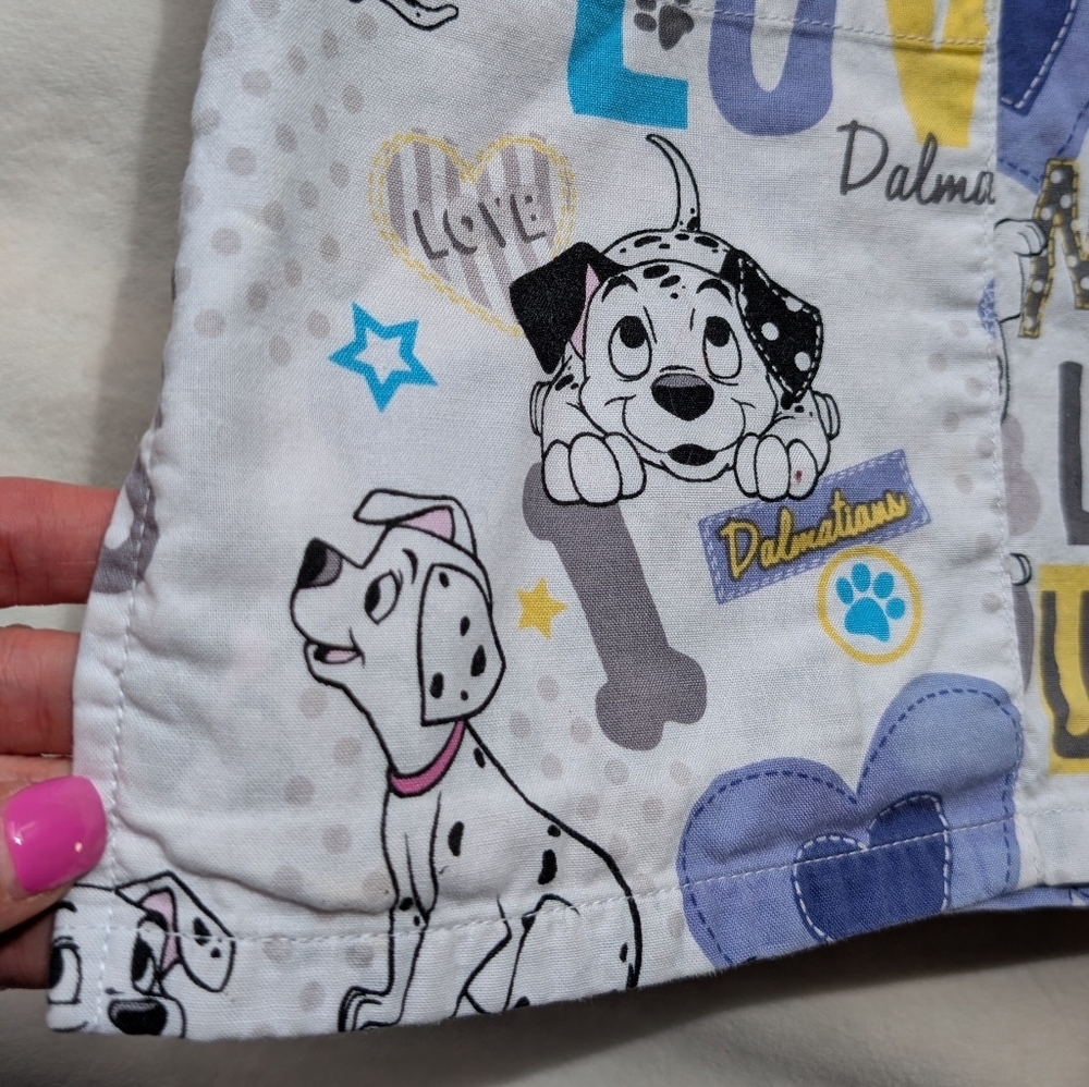 Disney 101 Dalmatians Scrub Top Cotton V-Neck Nurse Vet Uniform Size S - Picture 10 of 10